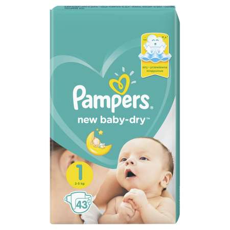 Подгузники Pampers New Baby-Dry 1 (2-5 кг) 43 шт.