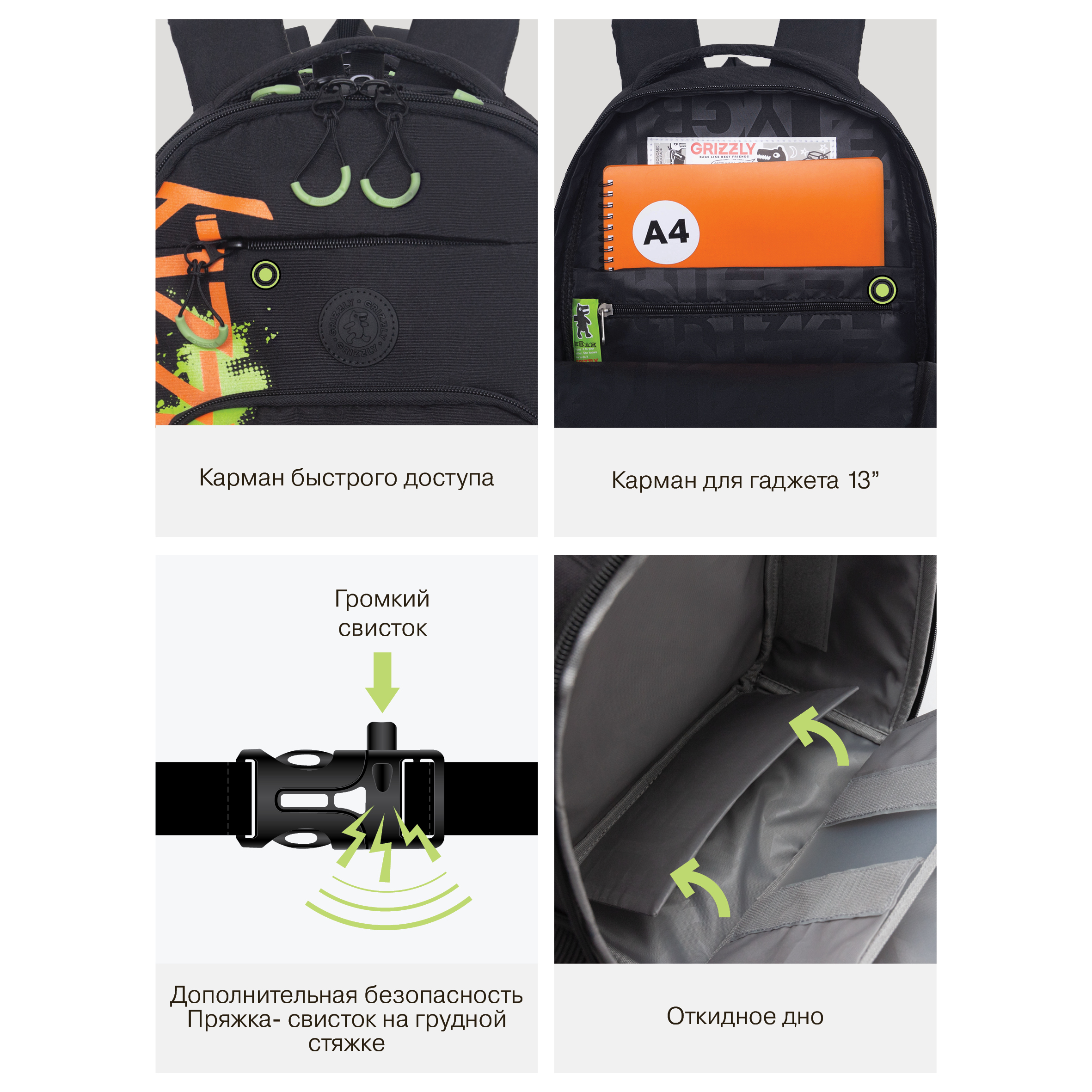 Рюкзак Grizzly для мальчика - фото 11