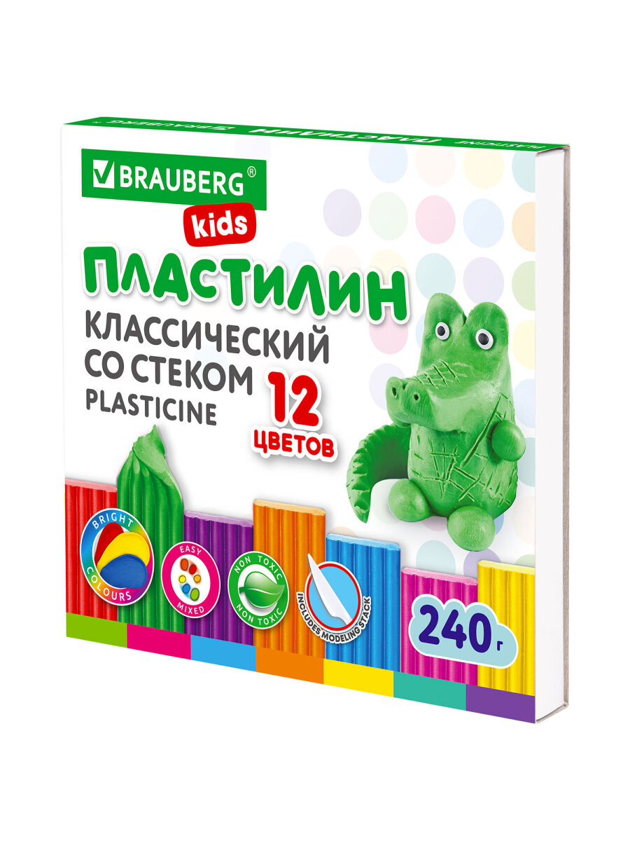 Пластилин Brauberg 12 цв. - фото 7