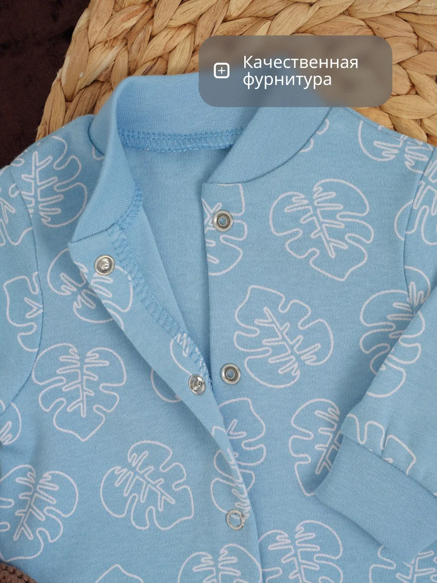 Комбинезон 3 шт Супер Пупс нбр/3пр/ком/сл/sk18синийлисточкиветочки - фото 12