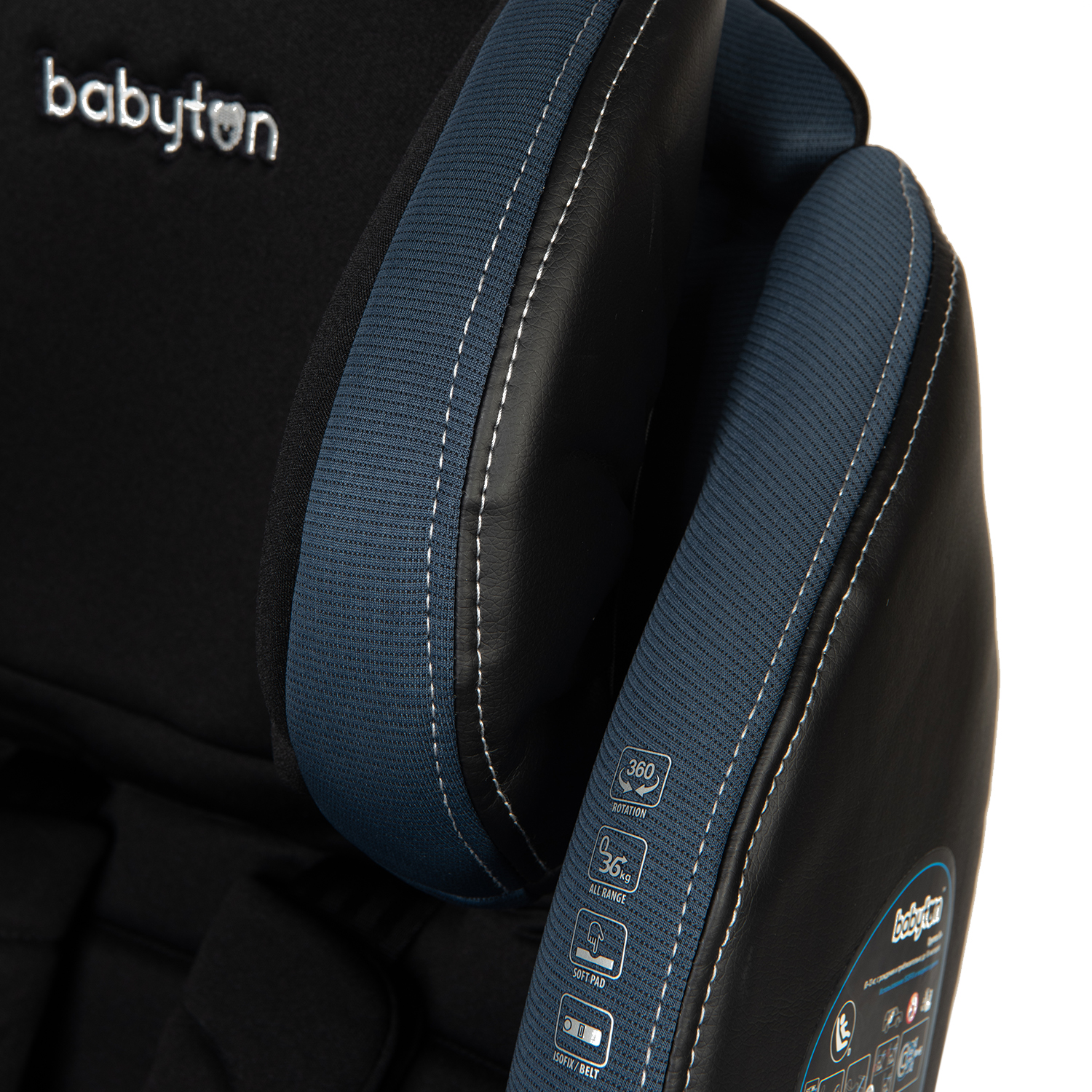 Автокресло Babyton Multi-Stage Black-Blue Isofix 0+/1/2/3 (0-36 кг) - фото 24