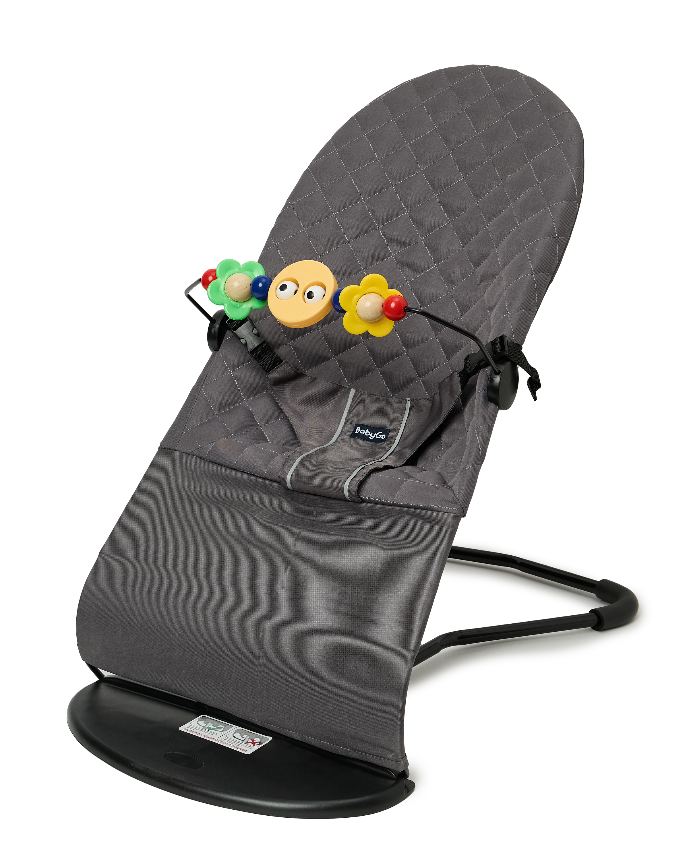 Шезлонг BabyGo Balance New серый - фото 3