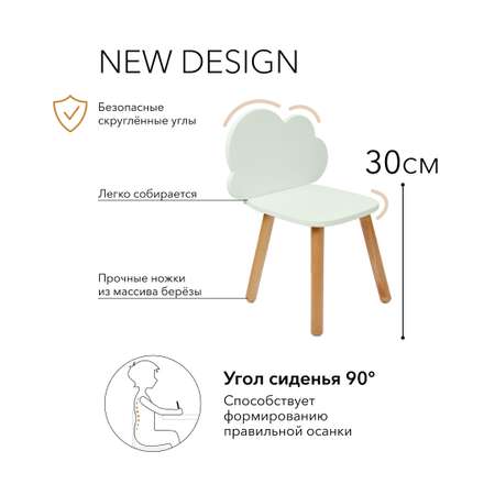 Стул детский Happy Baby Oblako chair шалфей