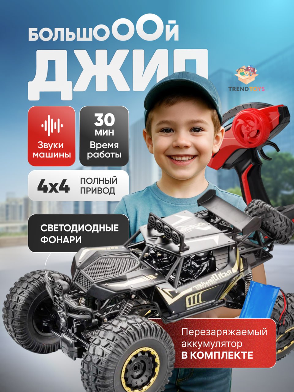 Внедорожник РУ TrendToys на пульте управления 1:8 - фото 1