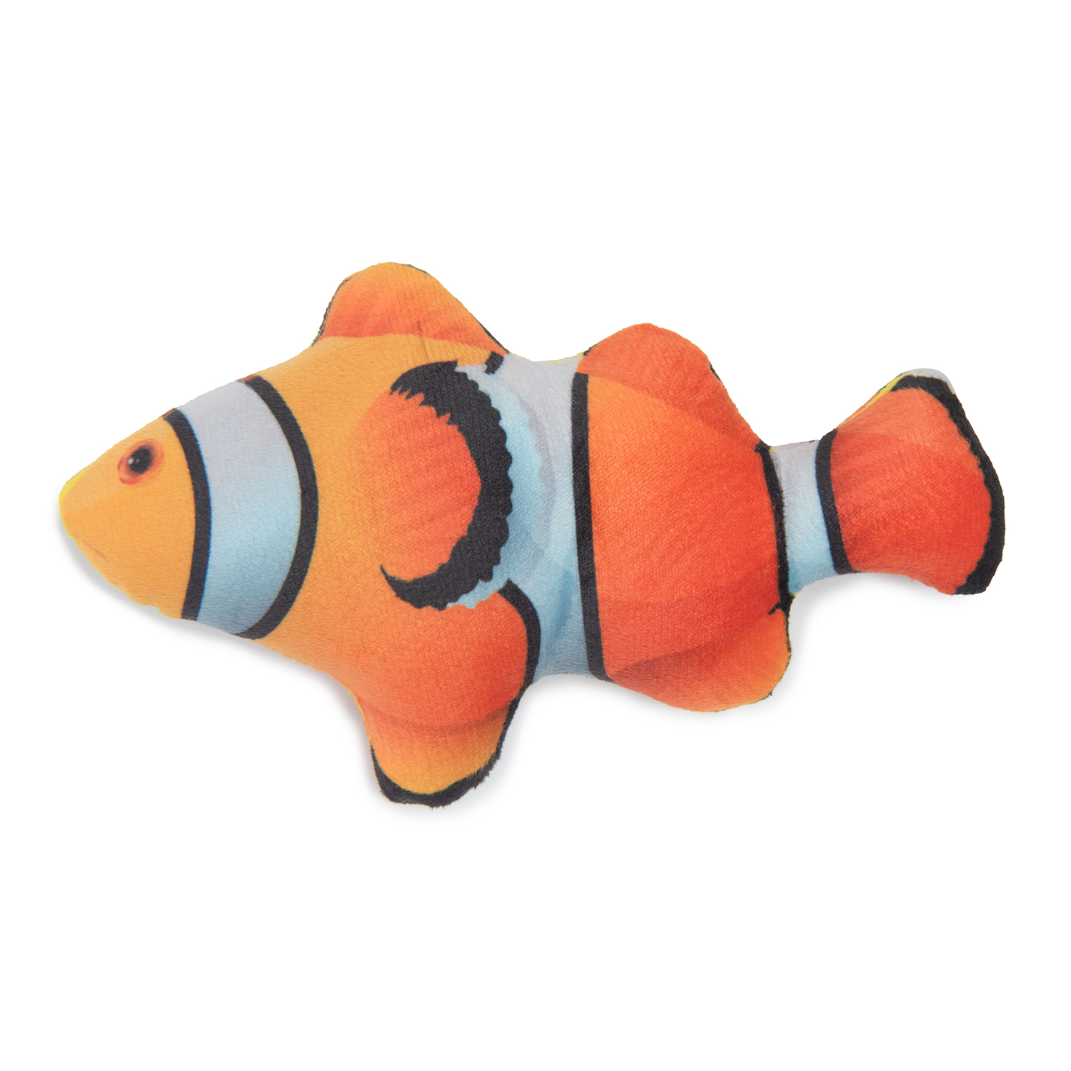 Игрушка для кошек Barbaks Рыба-клоун с кошачьей мятой мягкая 19*11см - фото 1