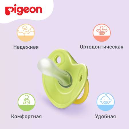 Пустышка Pigeon силикон ортодонтическая от 3 мес. 1 шт.