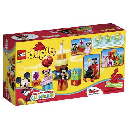 Конструктор LEGO DUPLO День рождения с Микки и Минни блочный