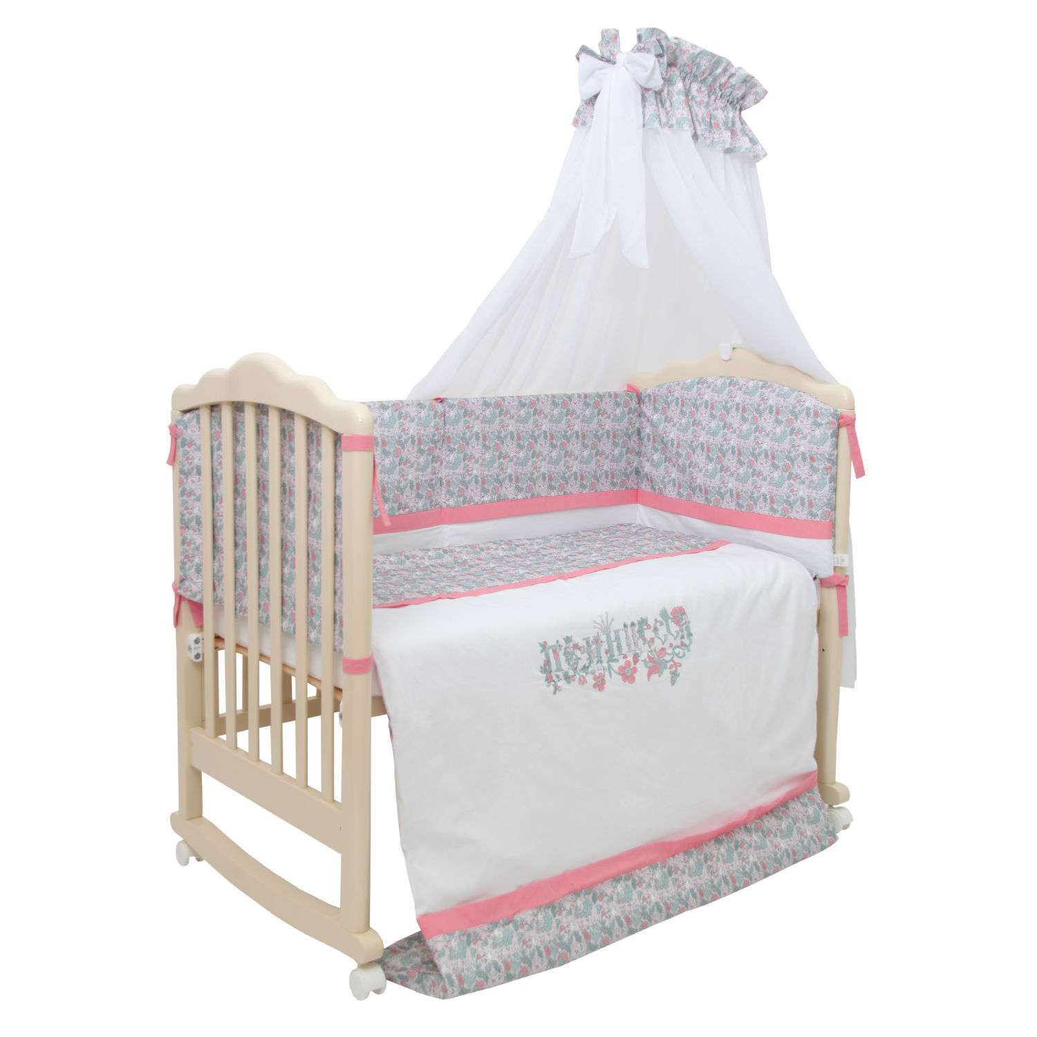 Комплект белья Polini kids Последний Богатырь 7 предметов принцесса Розовый - фото 4