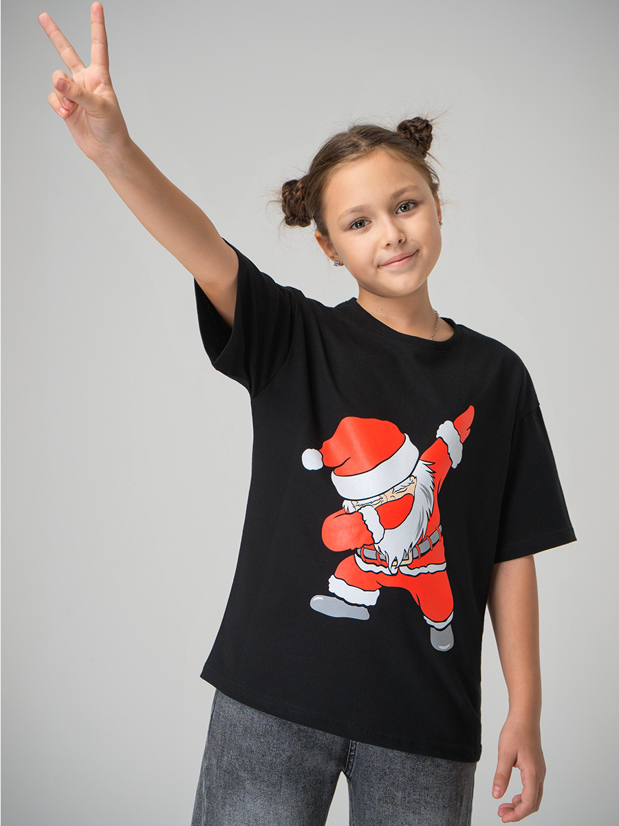 Футболка HappyFox HF0178SPPsanta.черный - фото 3