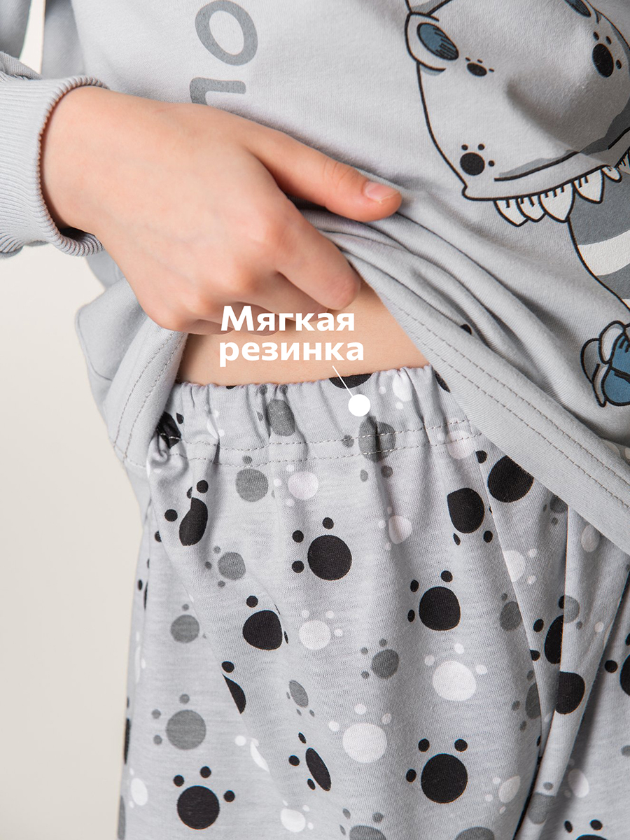 Пижама HappyFox HFLUN839дино.серый - фото 3