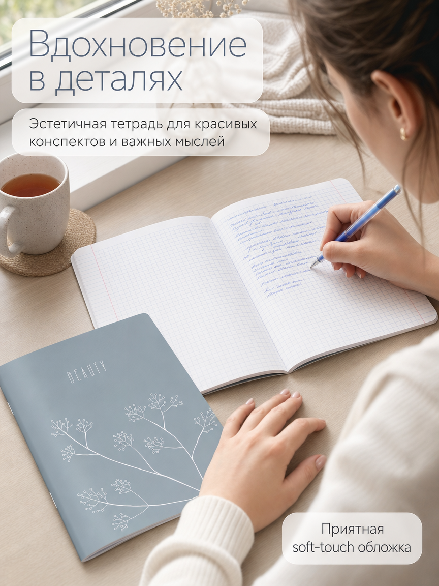 Общая тетрадь SCHOOLFORMAT клетка 5 шт. - фото 7
