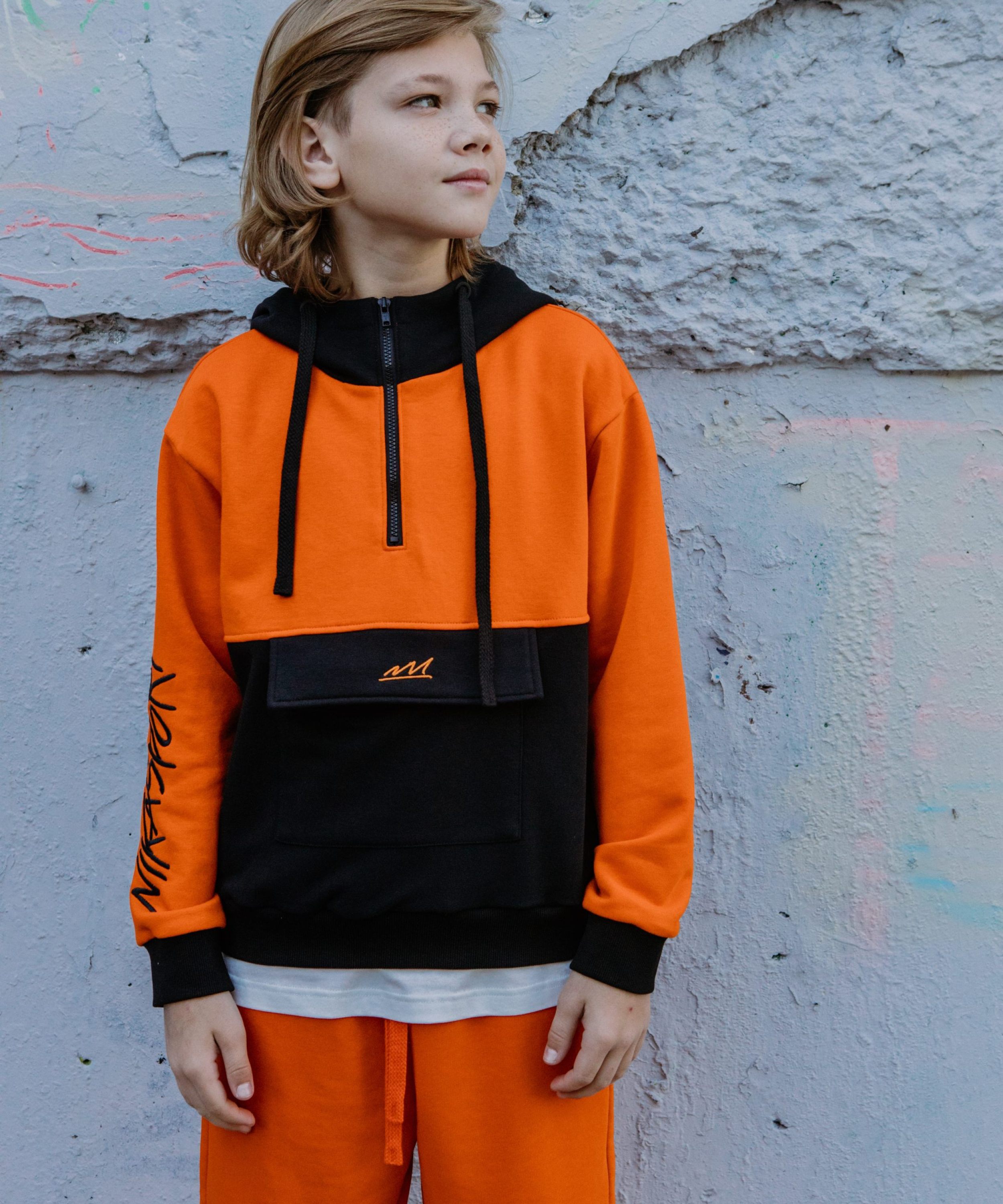 Худи Nikasport SBG25-B-ORG/BLK - фото 2