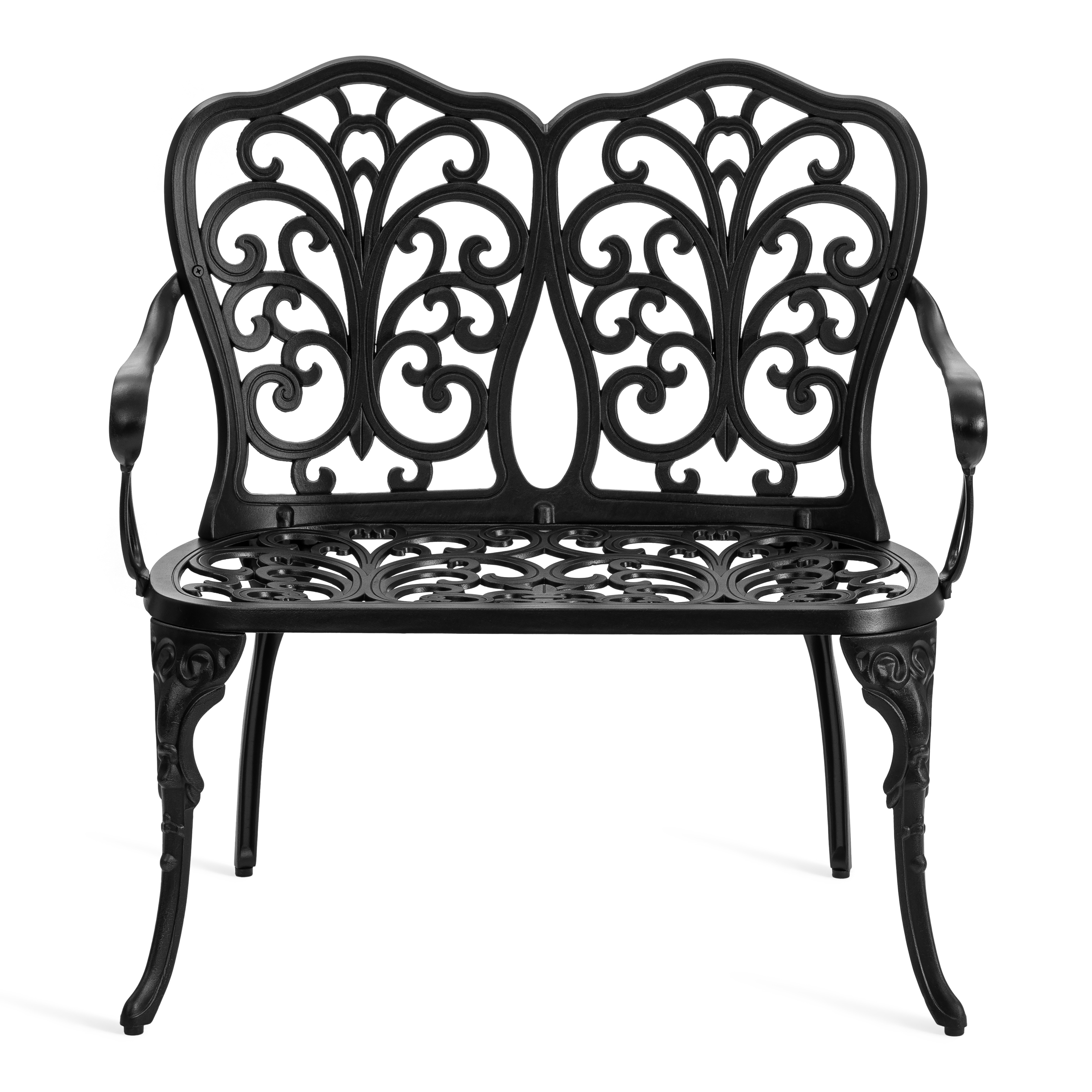 Садовая скамья TETCHAIR Симфония алюминий черный - фото 6