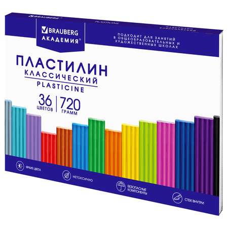 Пластилин Brauberg 36 цв.