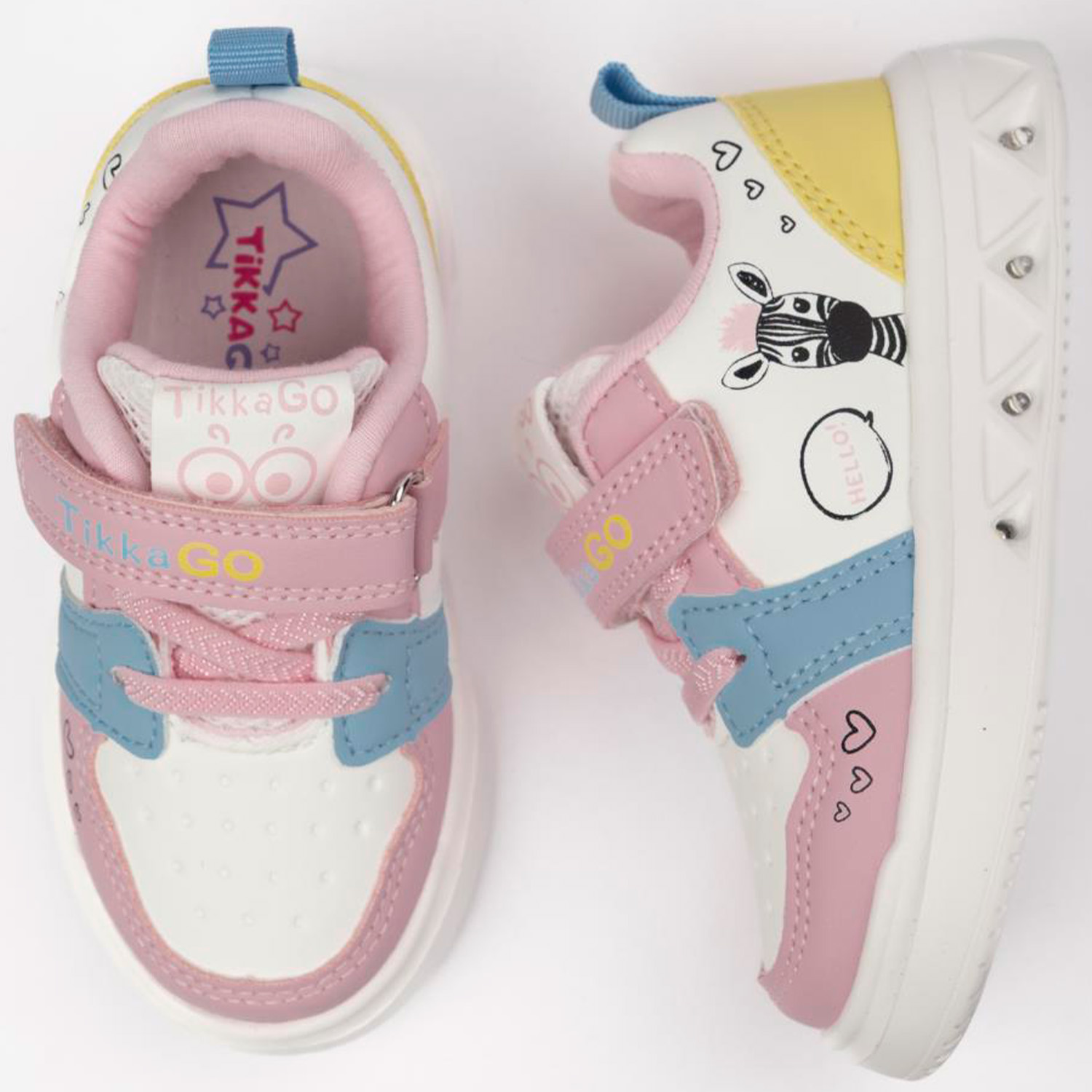 Кроссовки TikkaGo 1A05_6251-1_white-pink-biruza - фото 3