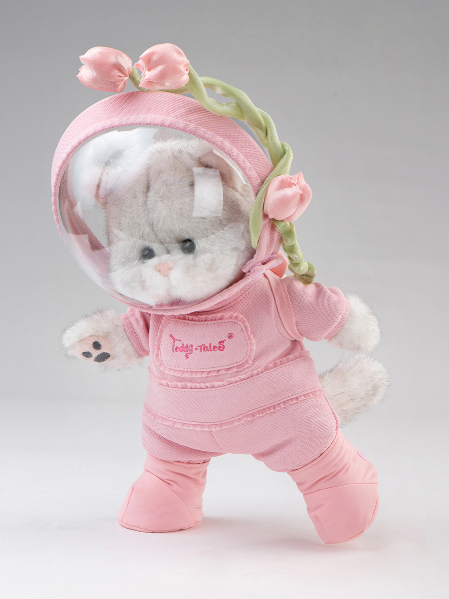 Мягкая игрушка TeddyTales Котик Космонавт Розовое чудо - фото 2