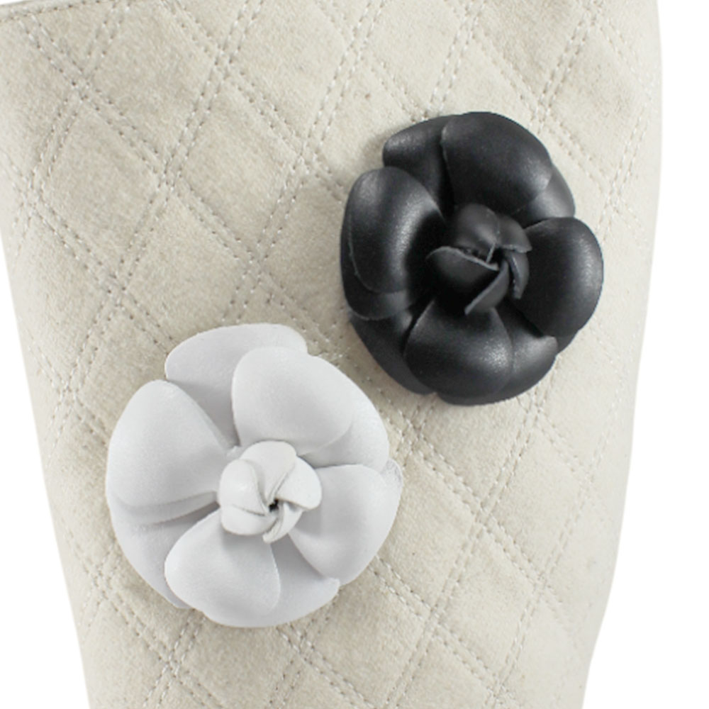 Валенки Europen N192A-99-SV/цветычб EUROPEN Сапоги войлочные для девочки,бежево-черный - фото 5