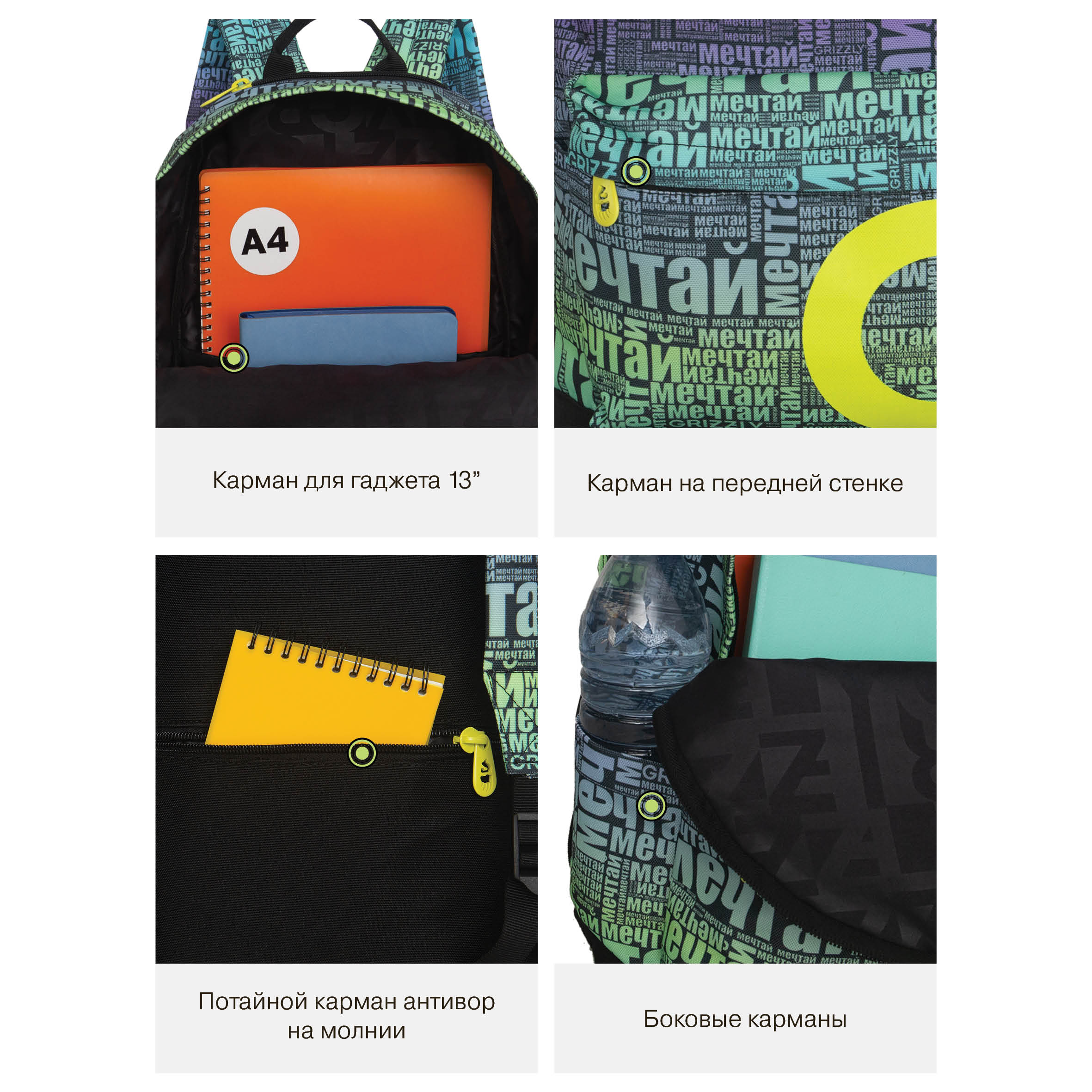 Рюкзак Grizzly для девочки - фото 11