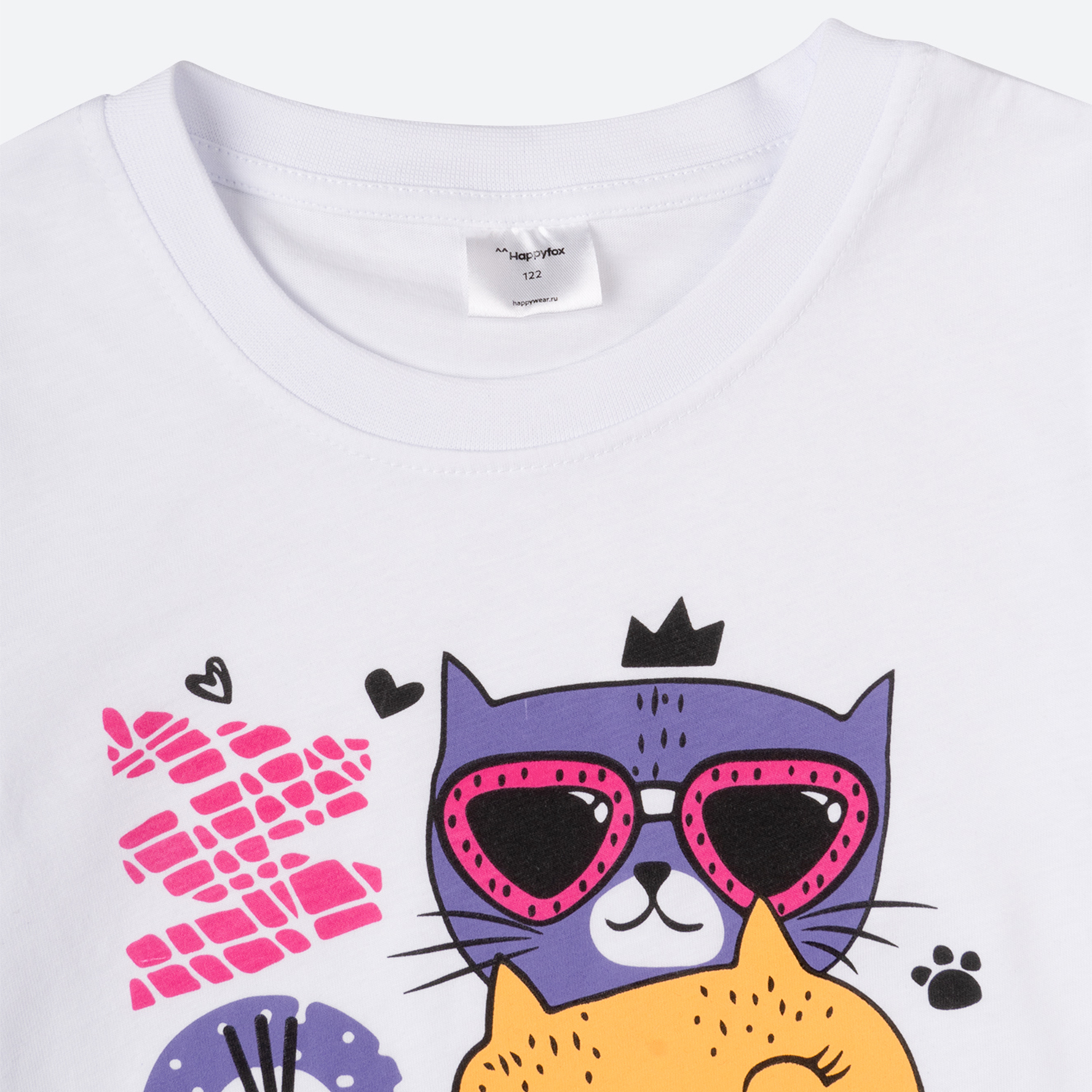 Футболка HappyFox HF55011Mmeow.белый - фото 10