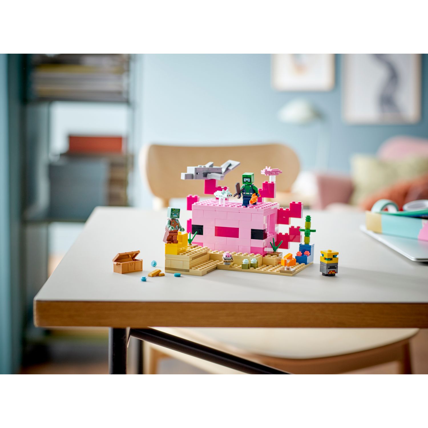 Конструктор LEGO Minecraft The Axolotl House блочный - фото 10
