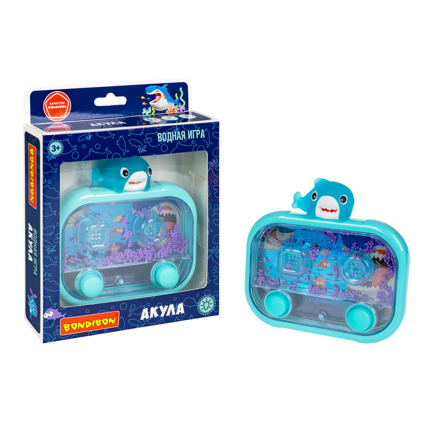 Настольная игра Bondibon АКУЛА с шариками и подсветкой - фото 3