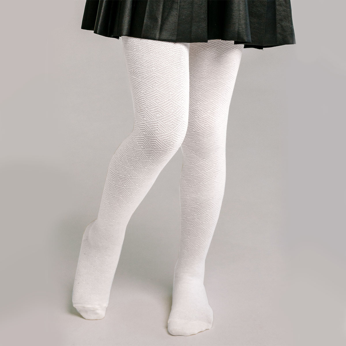 Колготки Ишимбайская чулочная фабрика WB-754 Ромбики белый 2 М - фото 4