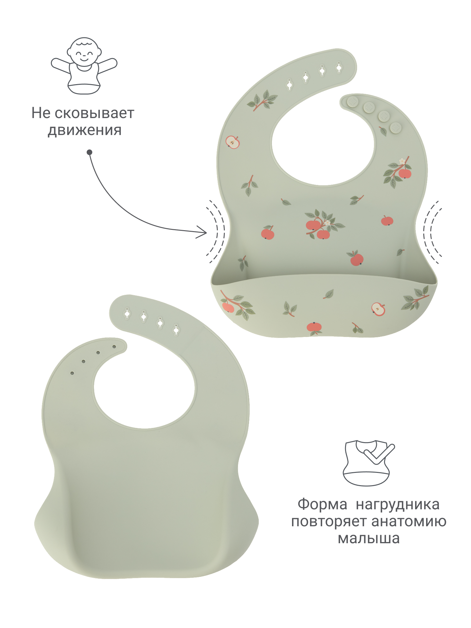 Нагрудник edda силикон - фото 4