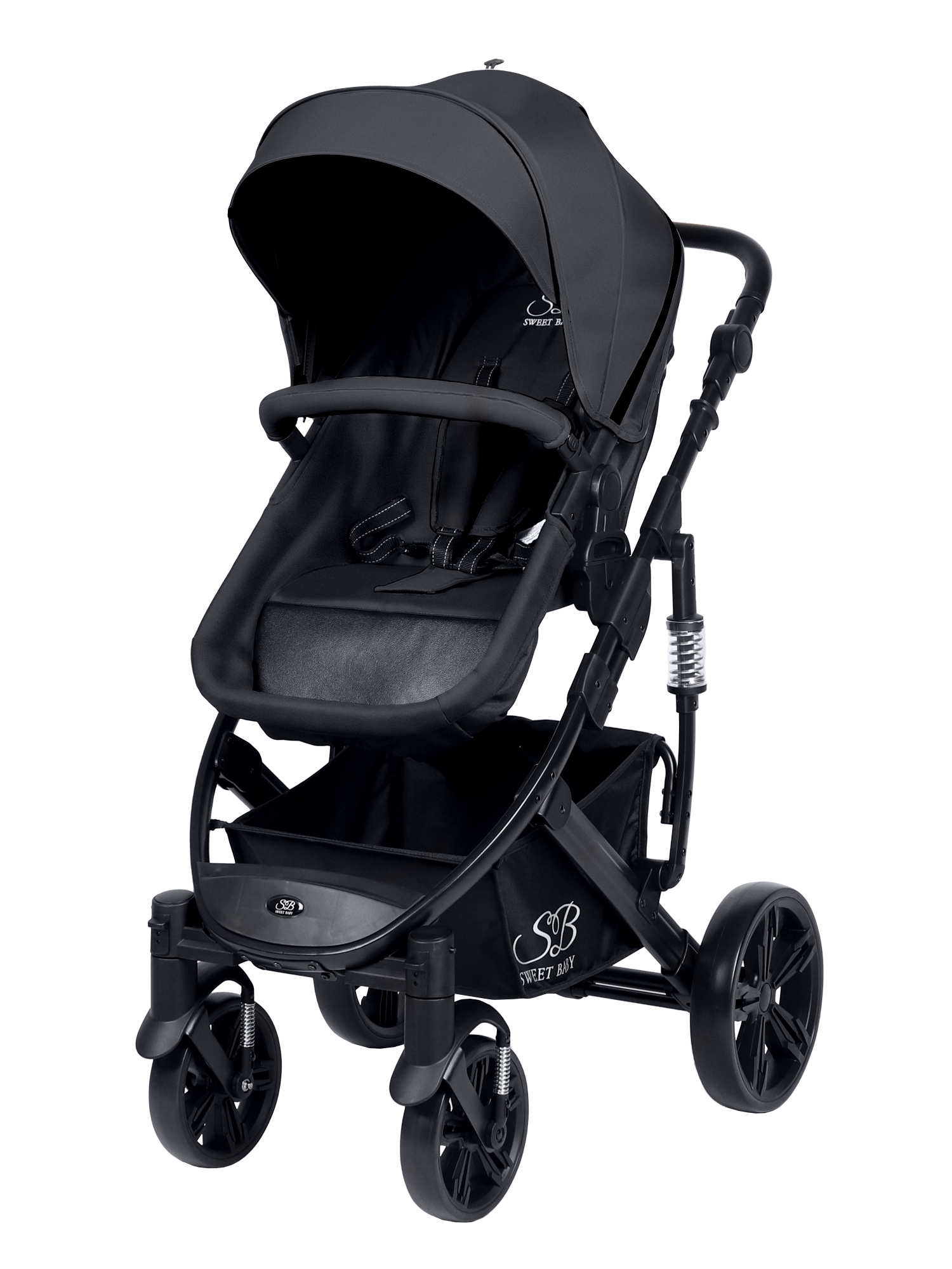 Коляска трансформер Sweet Baby Comfort black black черный - фото 16