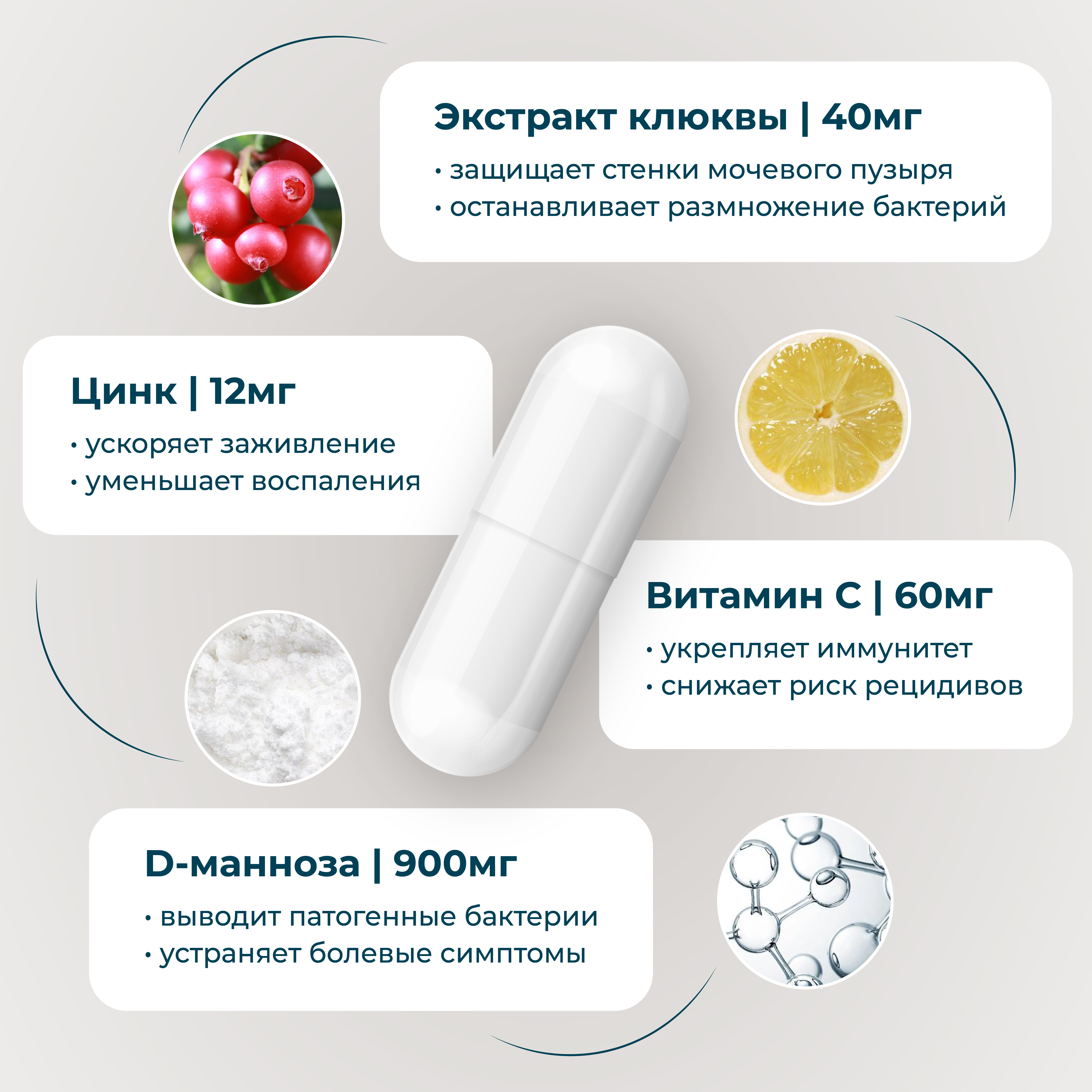 Д манноза LeafToGo с клюквой от цистита 60 капсул - фото 3
