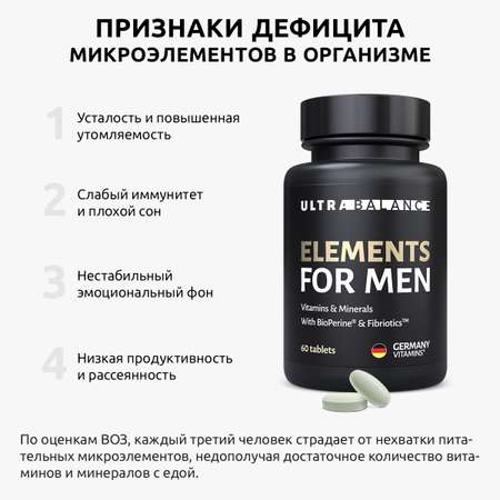 Комплекс для женщин и мужчин UltraBalance спорт витамины набор бад для здоровья взрослых 120 таблеток