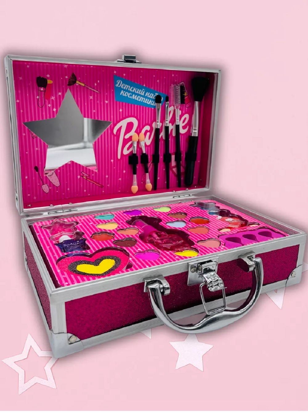 Набор детской декоративной косметики ТОТОША чемодан бьюти - бокс для макияжа Барби - фото 2