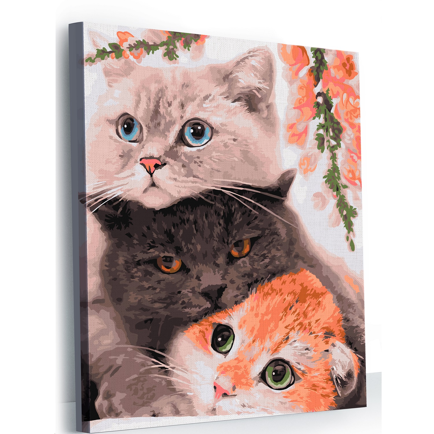 Картина по номерам Hobby Paint Три нежных кота в ассортименте - фото 2