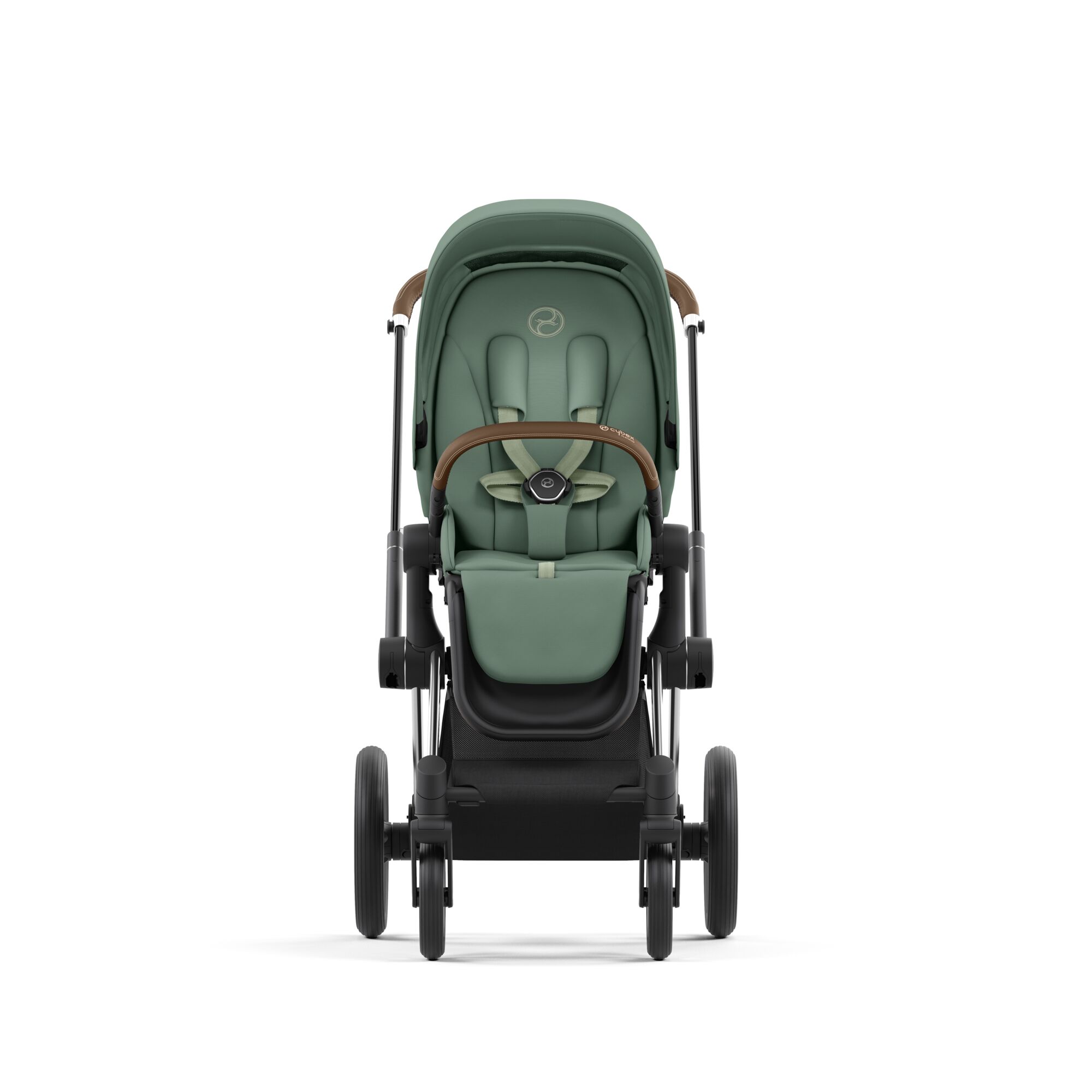 Коляска 2в1 Cybex Priam IV Chrome Brown зеленый - фото 6