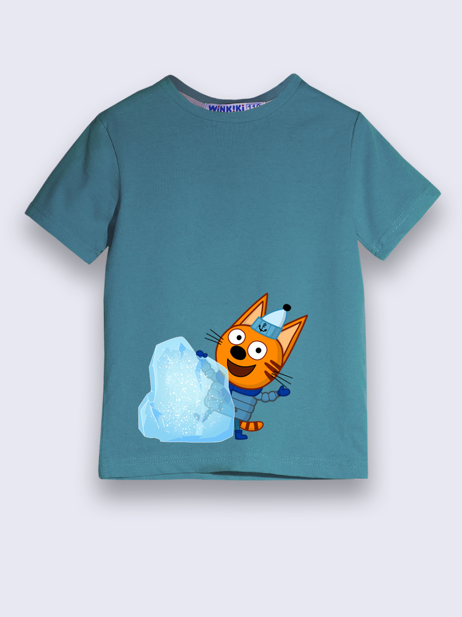 Футболка Три кота TK24252401/лазурный - фото 1