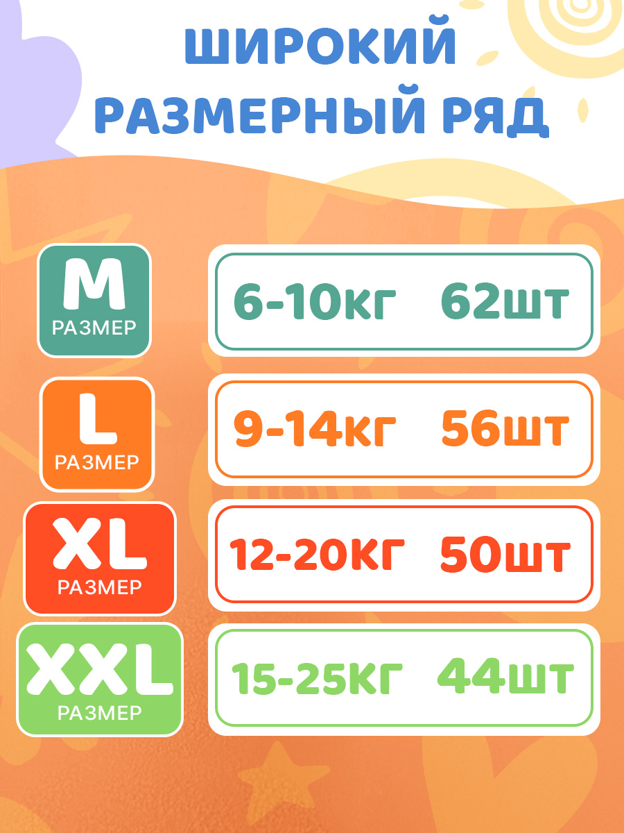 Подгузники Mikko Bear Premium XL (12-20 кг) 50 шт. - фото 13