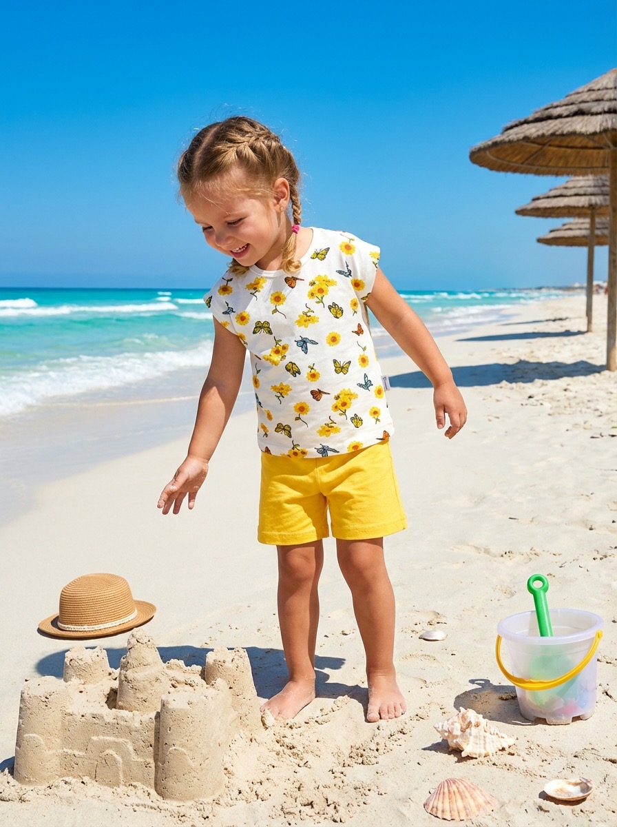 Футболка и шорты КЛЯКСА 10-235желт - фото 9