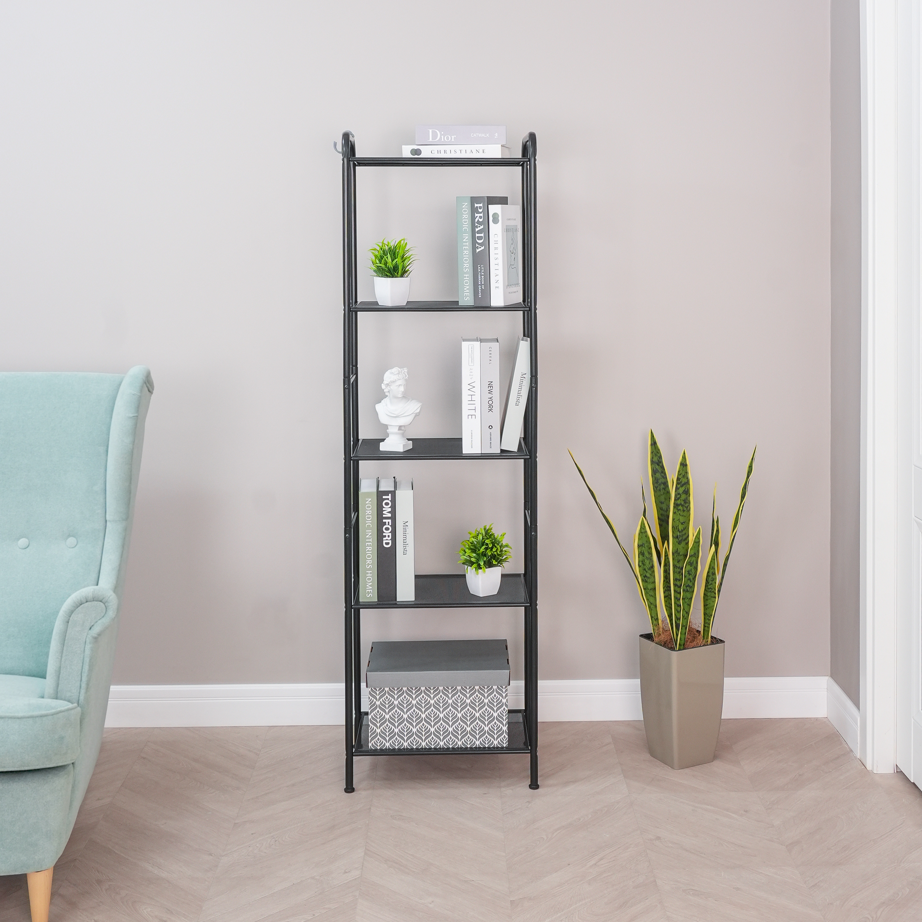 Стеллаж ЗМИ Валенсия 15 черный - фото 4