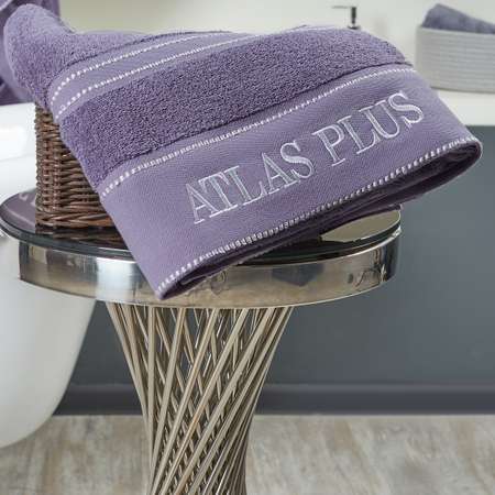 Полотенце пляжное махровое ATLASplus хлопок 100х150 см лиловый