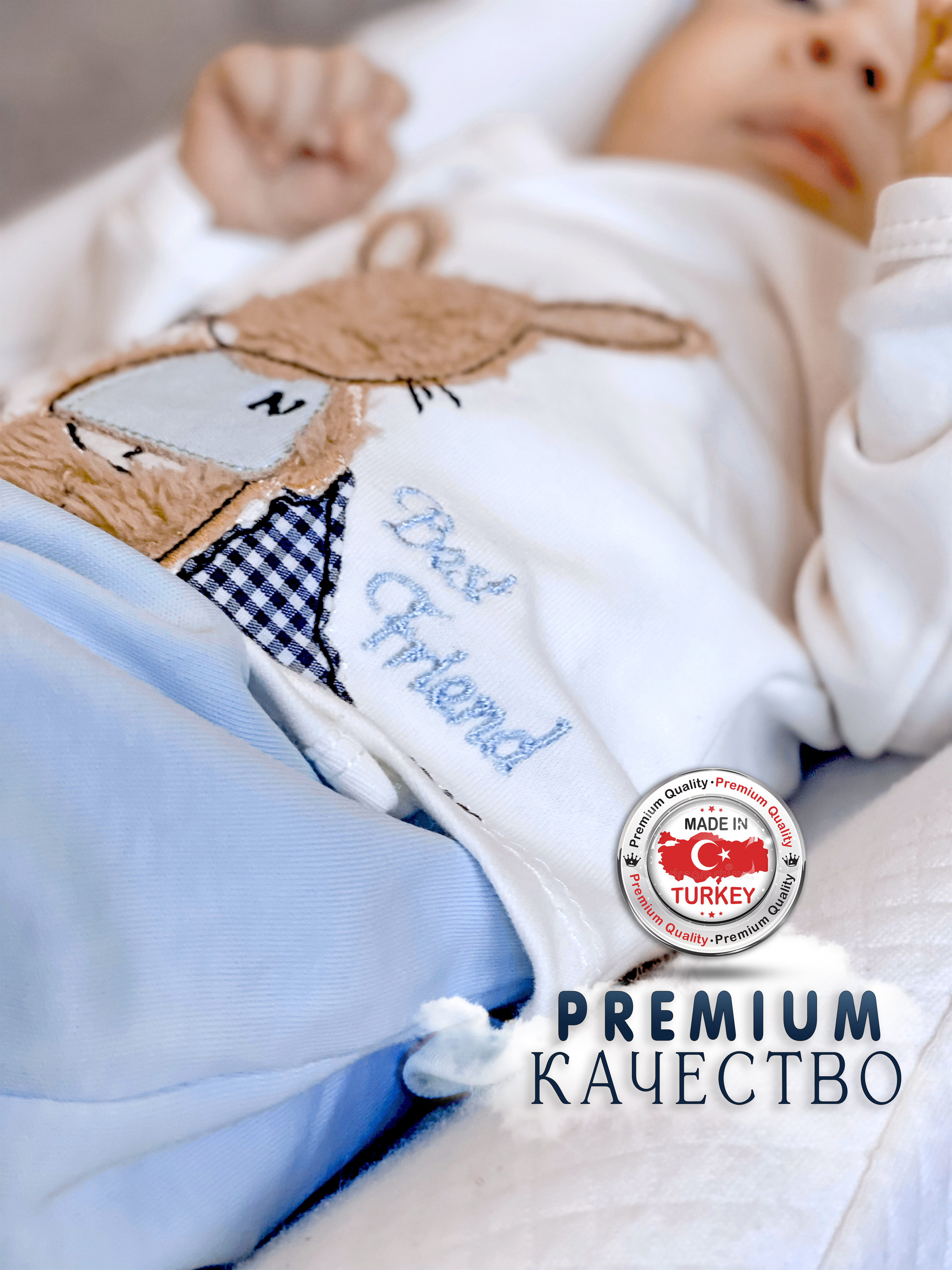 Комплект на выписку Nonna Baby KDT-DM-GRBL-3 - фото 4