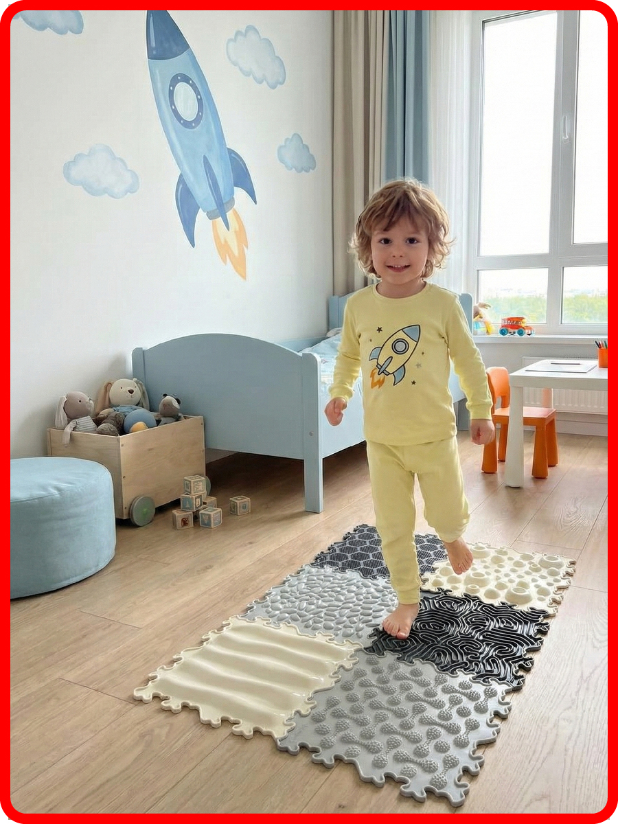 Коврик SPORTO.ONE трансформер Снежная вершина, 6 шт - фото 18