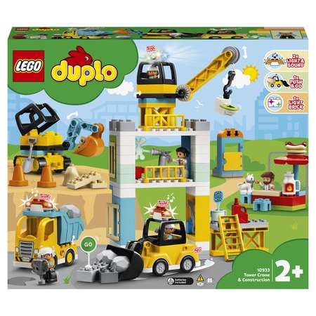 Конструктор LEGO DUPLO Башенный кран на стройке блочный