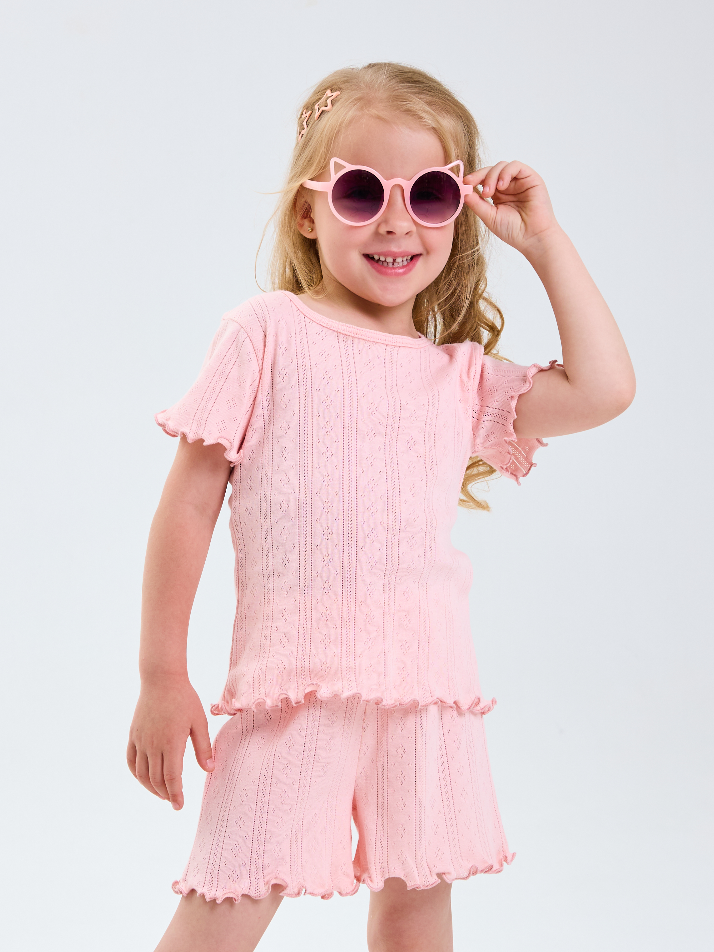 Футболка и шорты Mil Art kids 1902201549SUIT-SHORTS-TONKII-PINK - фото 3