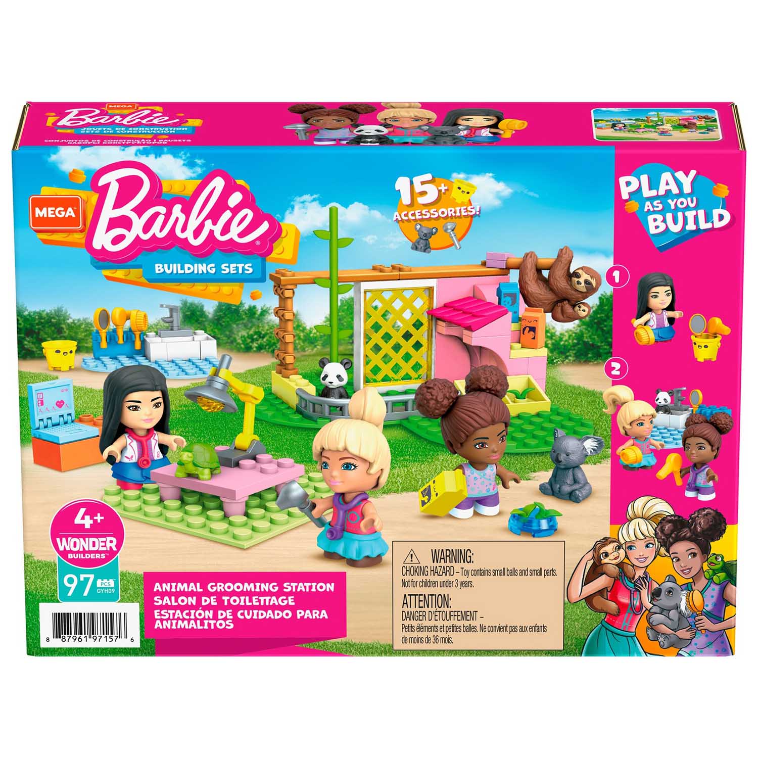 Конструктор Mega Construx Barbie Салон для животных 97 дет. - фото 2