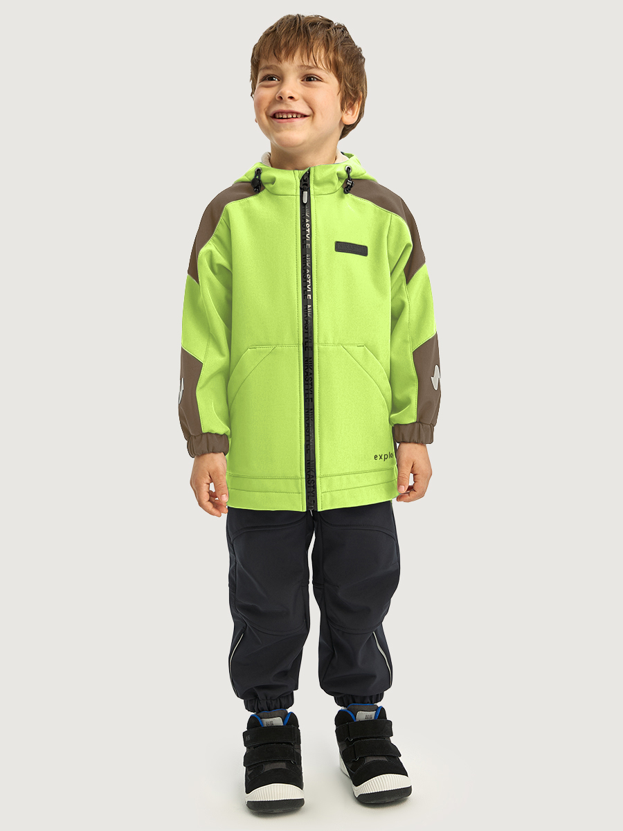 Ветровка NIKASTYLE 4л15326 лайм/кофе - фото 1