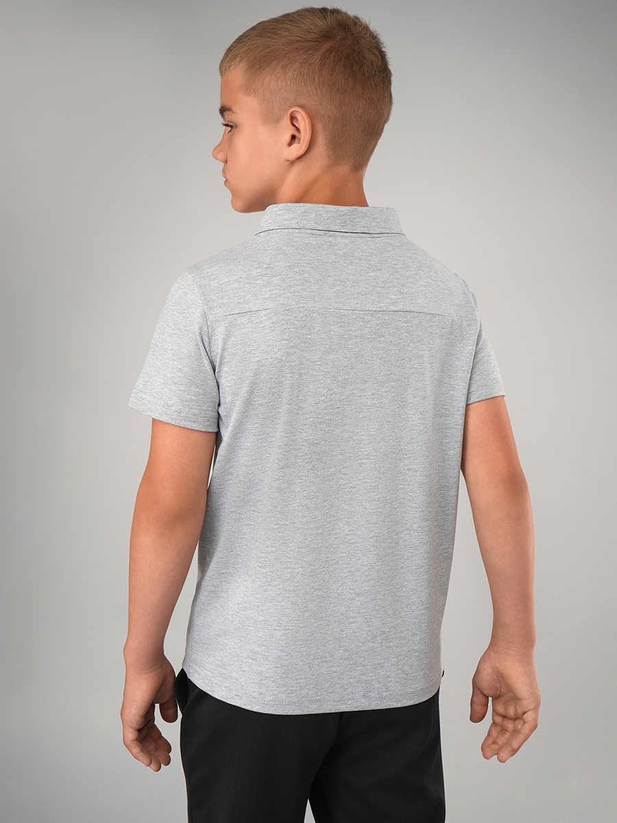 Футболка-поло HappyFox HF55152серыймеланж - фото 5