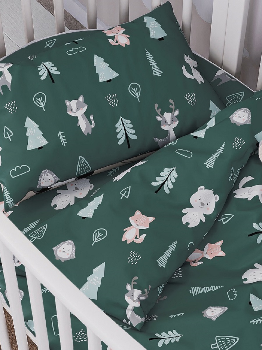 Комплект постельного белья Lemony kids Лесные жители детский 3 предм. - фото 1