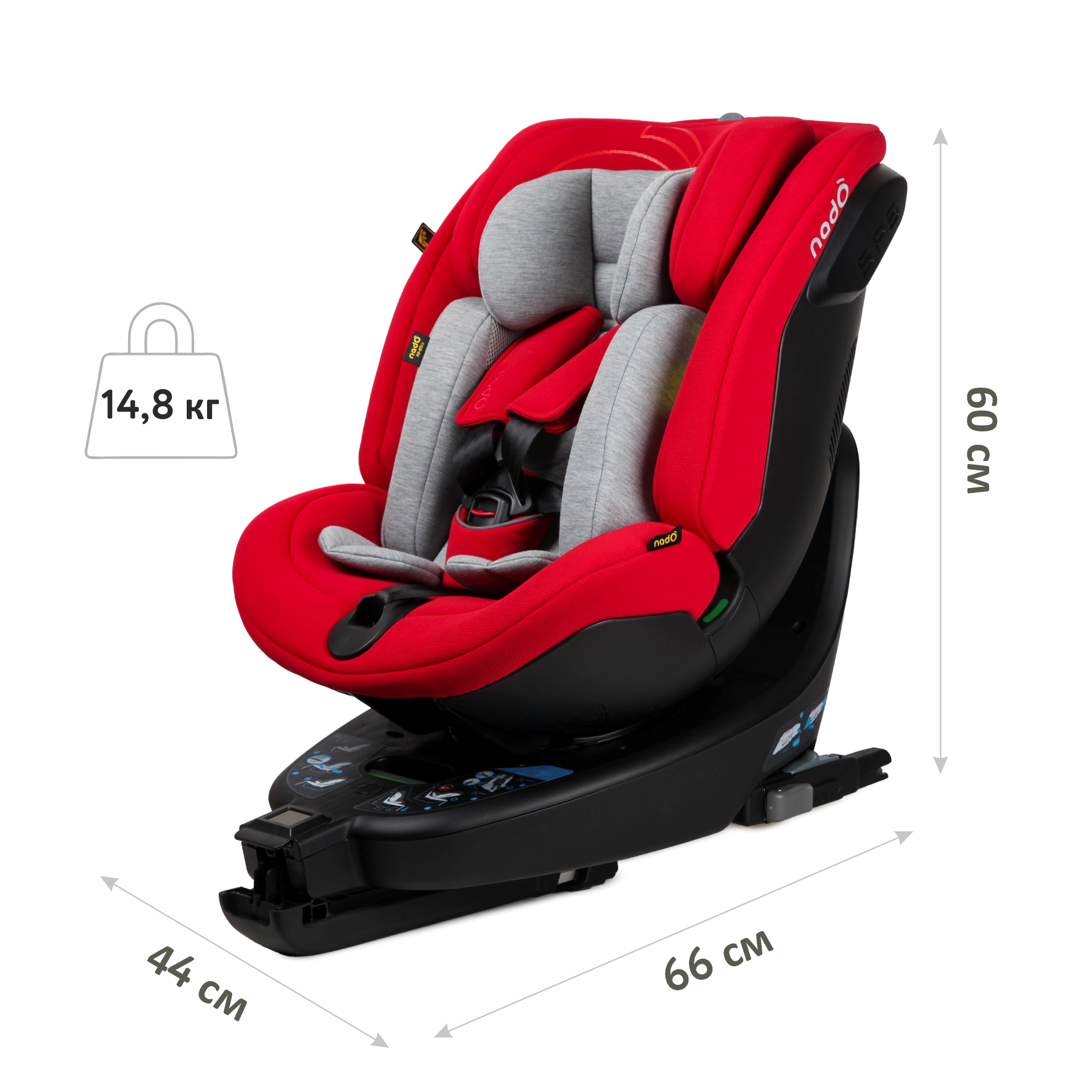 Автокресло nado Garnet red Isofix 0+/1/2 (0-25 кг) - фото 9