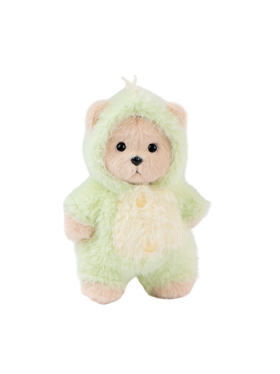 Мягкая игрушка TeddyTales Медведь в костюме дино брелок - фото 9