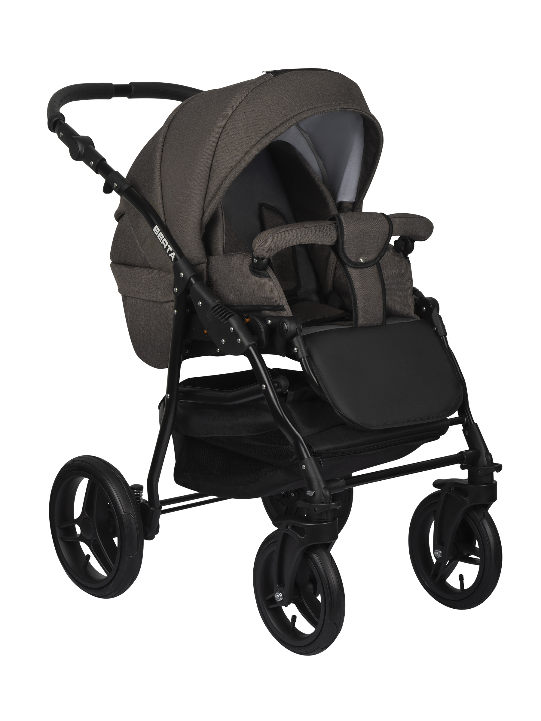 Коляска 3в1 Alis Berta 11 светло-коричневый - фото 4