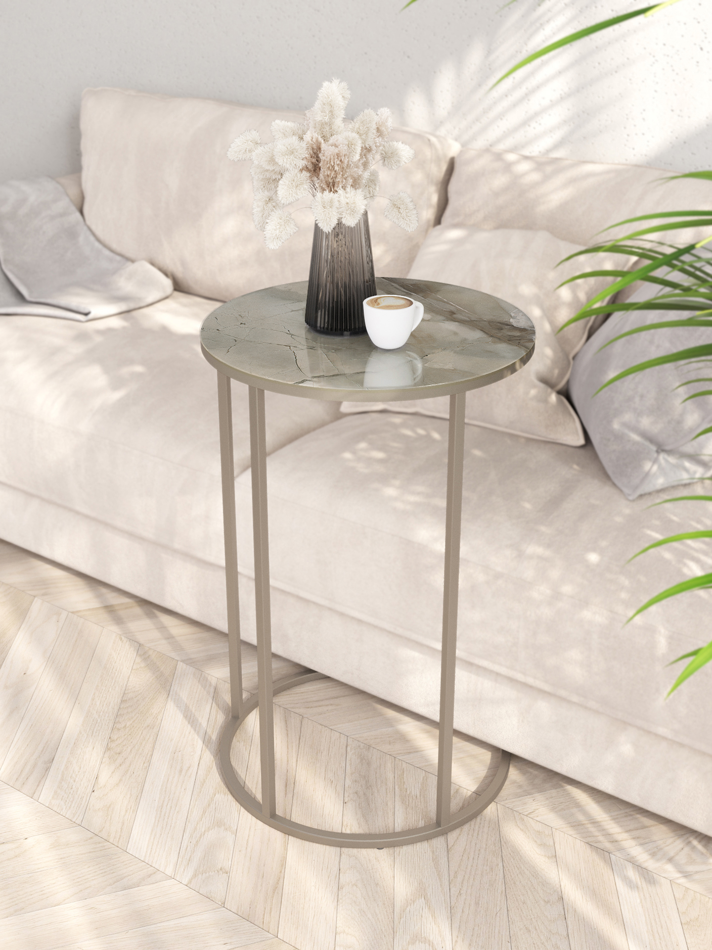 Стол журнальный КАЛИФОРНИЯ МЕБЕЛЬ Остин УФ браун кварцит - фото 3